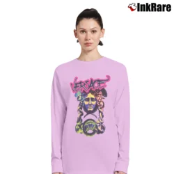 Women’s Versace Medusa Graffiti Print Long-Sleeve Top in light pink | Sleek, Versatile, All-Season