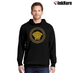 Men’s Versace Medusa Graphic Pullover Hoodie in black | Cozy, Durable, Modern Fit