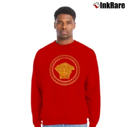Men’s Versace Medusa Graphic Crewneck Sweatshirt in red | Cozy Fabric, Clean Style