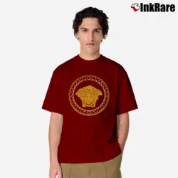 Men’s Versace Medusa Graphic Classic T-Shirt in maroon | Soft, Breathable Everyday Wear