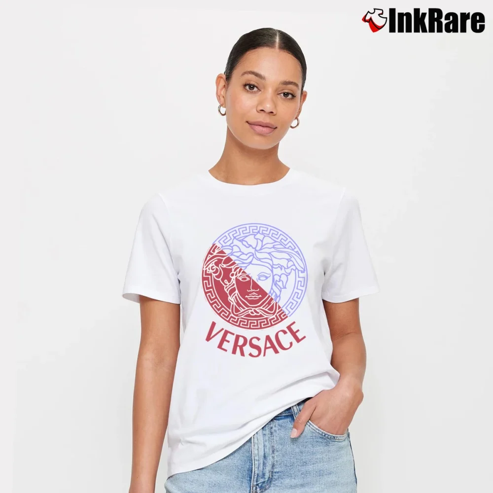 Women’s Versace Medusa Signature T-Shirt in white | Soft, Flattering Fit