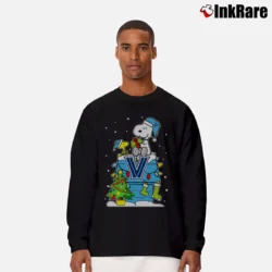 Men’s Villanova Wildcats Snoopy Christmas Long-Sleeve Shirt in black | Sleek, Lightweight, Year-Round Wear