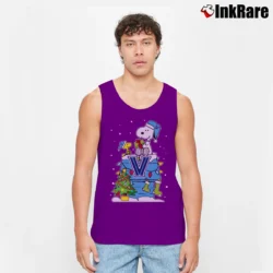 Men’s Villanova Wildcats Snoopy Christmas Tank Top in purple | Breathable, Active-Friendly Design