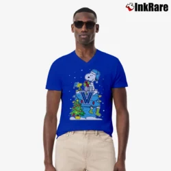 Men’s Villanova Wildcats Snoopy Christmas V-Neck Tee in royal blue | Sharp, Breathable, Everyday Staple