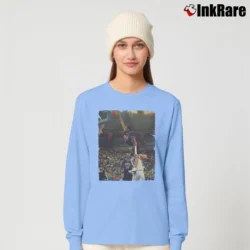 Women’s Vince Carter Dunk for NBA Fans and Basketball Lovers Long-Sleeve Top in light blue | Sleek, Versatile, All-Season