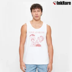 Men’s Vince Guaraldi Linus And Lucy Tank Top in white | Breathable, Active-Friendly Design