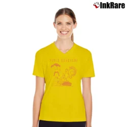 Women’s Vince Guaraldi Linus And Lucy V-Neck Tee in yellow | Chic Neckline, Soft Texture