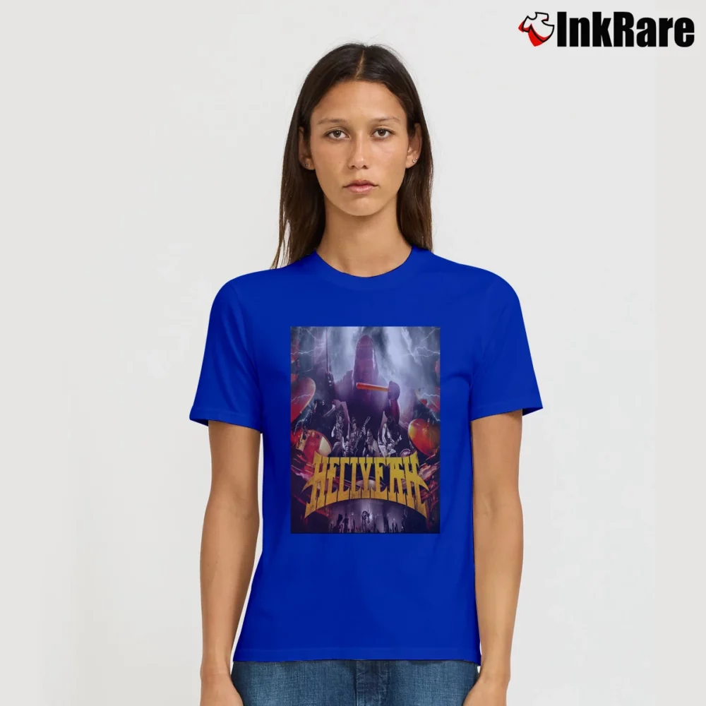 Women’s Vinnie Paul Hellyeah Tour 2019 Signature T-Shirt in royal blue | Soft, Flattering Fit