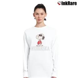 Women’s Vintage 1971 University Of Nebraska Snoopy College Long-Sleeve Top in white | Sleek, Versatile, All-Season