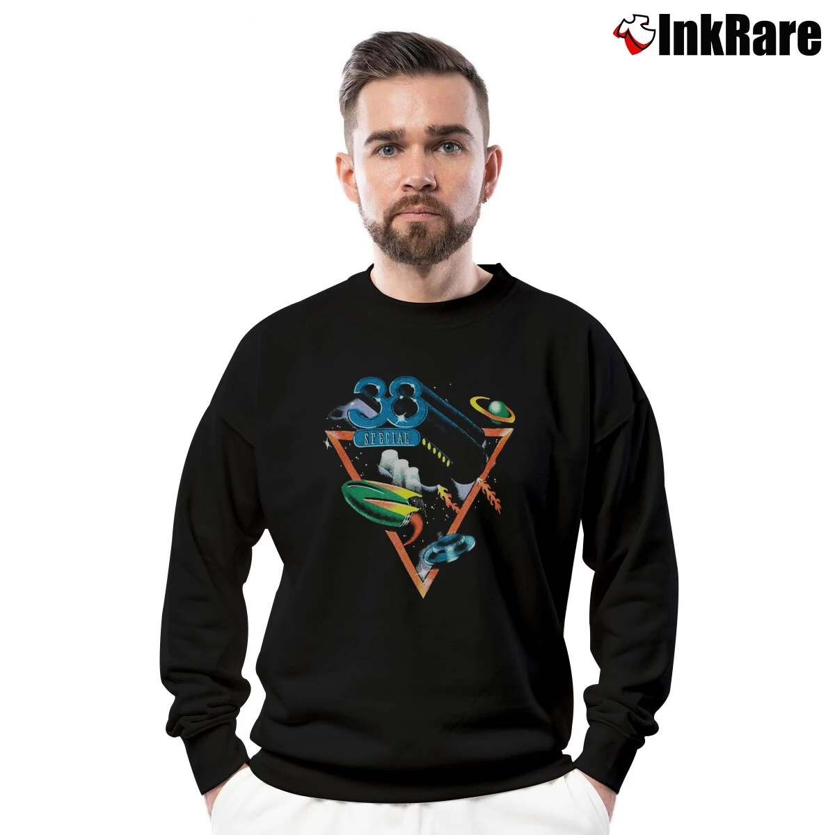 Vintage 1982 38 Special Special Forces Band Men’s Crewneck Sweatshirt in black – Soft & Durable Men’s Vintage 1982 38 Special Special Forces Band Crewneck Sweatshirt in black | Cozy Fabric, Clean Style