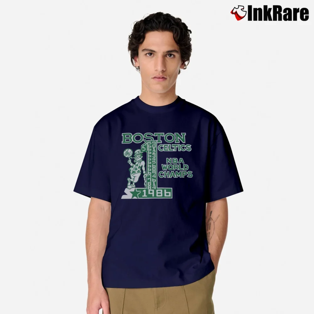 Men’s Vintage 1986 Boston Celtics Classic T-Shirt in navy | Soft, Breathable Everyday Wear