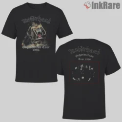 Motorhead Orgasmatron Tour 1986 Vintage Double Sided Shirt with classic album-era artwork