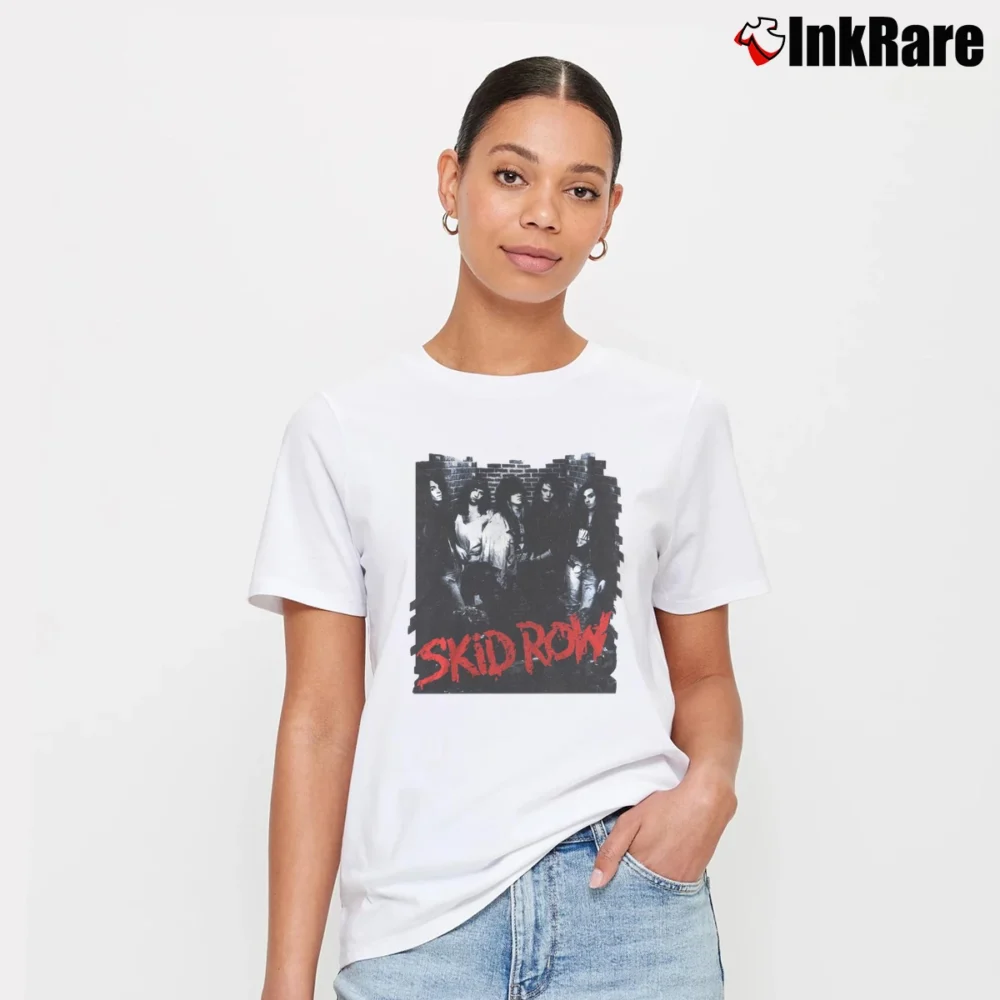 Women’s Vintage 1989 Skid Row Classic Signature T-Shirt in white | Soft, Flattering Fit