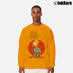 Men’s Vintage 1990 Bart Simpson Retro 90s Cartoon Comedy Long-Sleeve Shirt in orange | Sleek, Lightweight, Year-Round Wear
