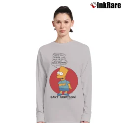 Women’s Vintage 1990 Bart Simpson Retro 90s Cartoon Comedy Long-Sleeve Top in sport grey | Sleek, Versatile, All-Season