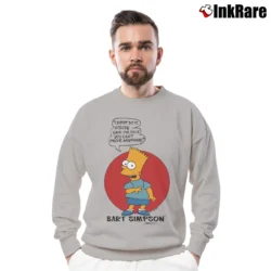 Men’s Vintage 1990 Bart Simpson Retro 90s Cartoon Comedy Crewneck Sweatshirt in sport grey | Cozy Fabric, Clean Style