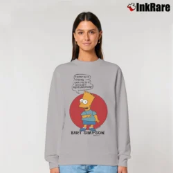 Women’s Vintage 1990 Bart Simpson Retro 90s Cartoon Comedy Relaxed Sweatshirt in sport grey | Soft, Laid-Back Vibe
