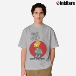 Men’s Vintage 1990 Bart Simpson Retro 90s Cartoon Comedy Classic T-Shirt in sport grey | Soft, Breathable Everyday Wear