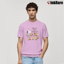 Men’s Vintage 1990s Snoopy Trick Or Treat Halloween Classic T-Shirt in light pink | Soft, Breathable Everyday Wear