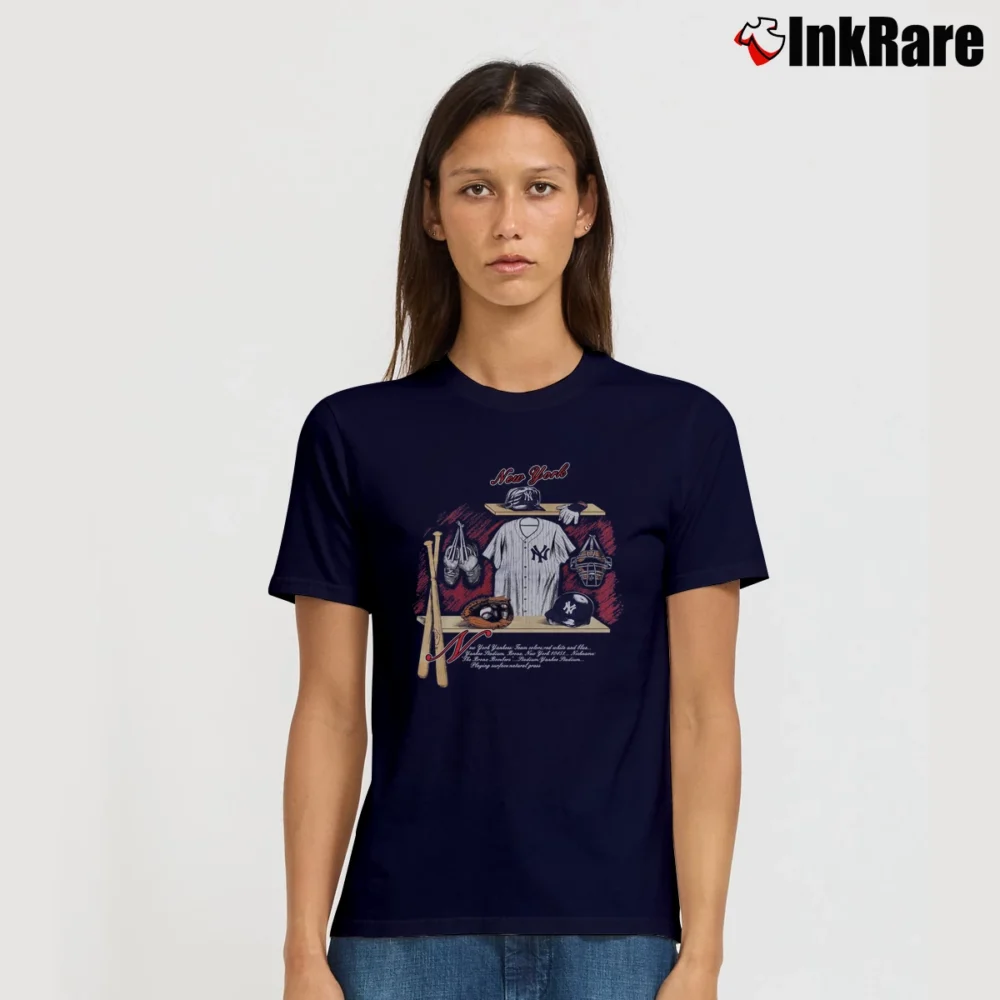Women’s Vintage 1991 MLB New York Yankees Signature T-Shirt in navy | Soft, Flattering Fit