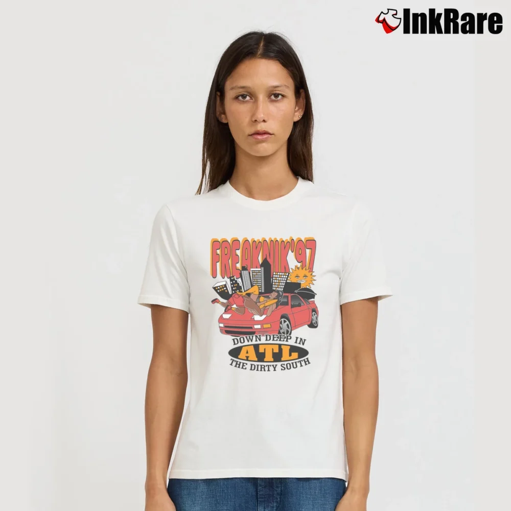 Women’s VINTAGE 1997 FREAKNIK TUPAC 2PAC Sexy Atl Dirty Rare T-Shirt in white | Soft, Flattering Fit