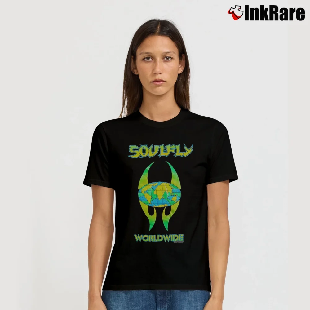 Women’s Vintage 1999 Soulfly Worldwide Tour Signature T-Shirt in black | Soft, Flattering Fit
