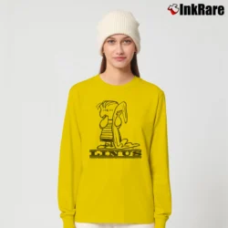 Women’s Vintage 60s Linus Peanuts Mayo Spruce Schultz Long-Sleeve Top in yellow | Sleek, Versatile, All-Season