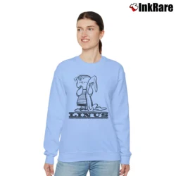 Women’s Vintage 60s Linus Peanuts Mayo Spruce Schultz Relaxed Sweatshirt in light blue | Soft, Laid-Back Vibe