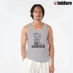 Men’s Vintage 60s Linus Peanuts Mayo Spruce Schultz Tank Top in sport grey | Breathable, Active-Friendly Design