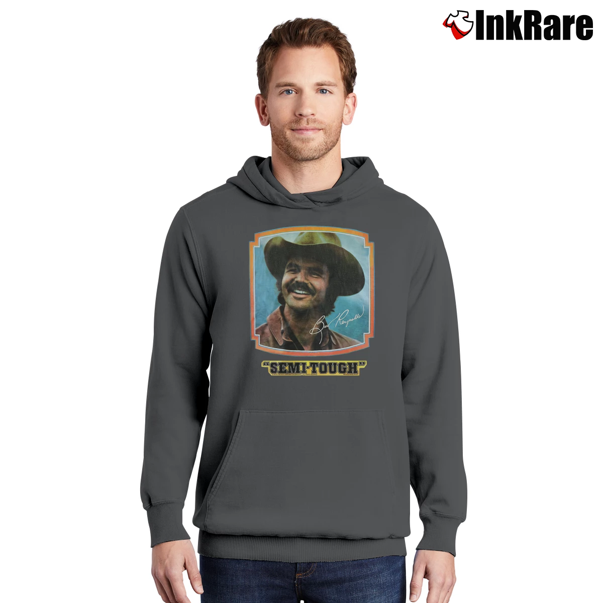 Vintage 70s Burt Reynolds Semi Tough Men’s Pullover Hoodie in charcoal – Ultimate Warmth Men’s Vintage 70s Burt Reynolds Semi Tough Pullover Hoodie in charcoal | Cozy, Durable, Modern Fit
