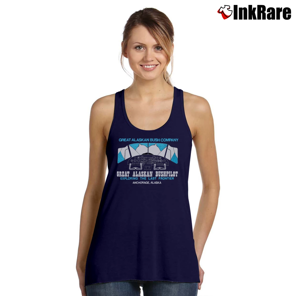 Women’s Vintage 80's the Great Alaskan Bush Company Tank Top in navy | Lightweight, Movement-Friendly