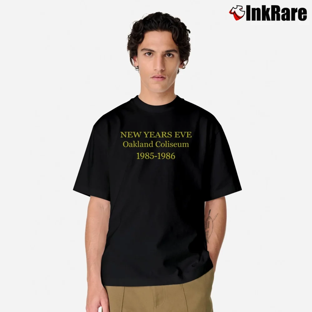 Men’s Vintage 80s Grateful Dead 1986 New Years Eve Oakland Coliseum Classic T-Shirt in black | Soft, Breathable Everyday Wear
