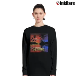 Women’s Vintage 80s Hobie Cat Catamaran Long-Sleeve Top in black | Sleek, Versatile, All-Season