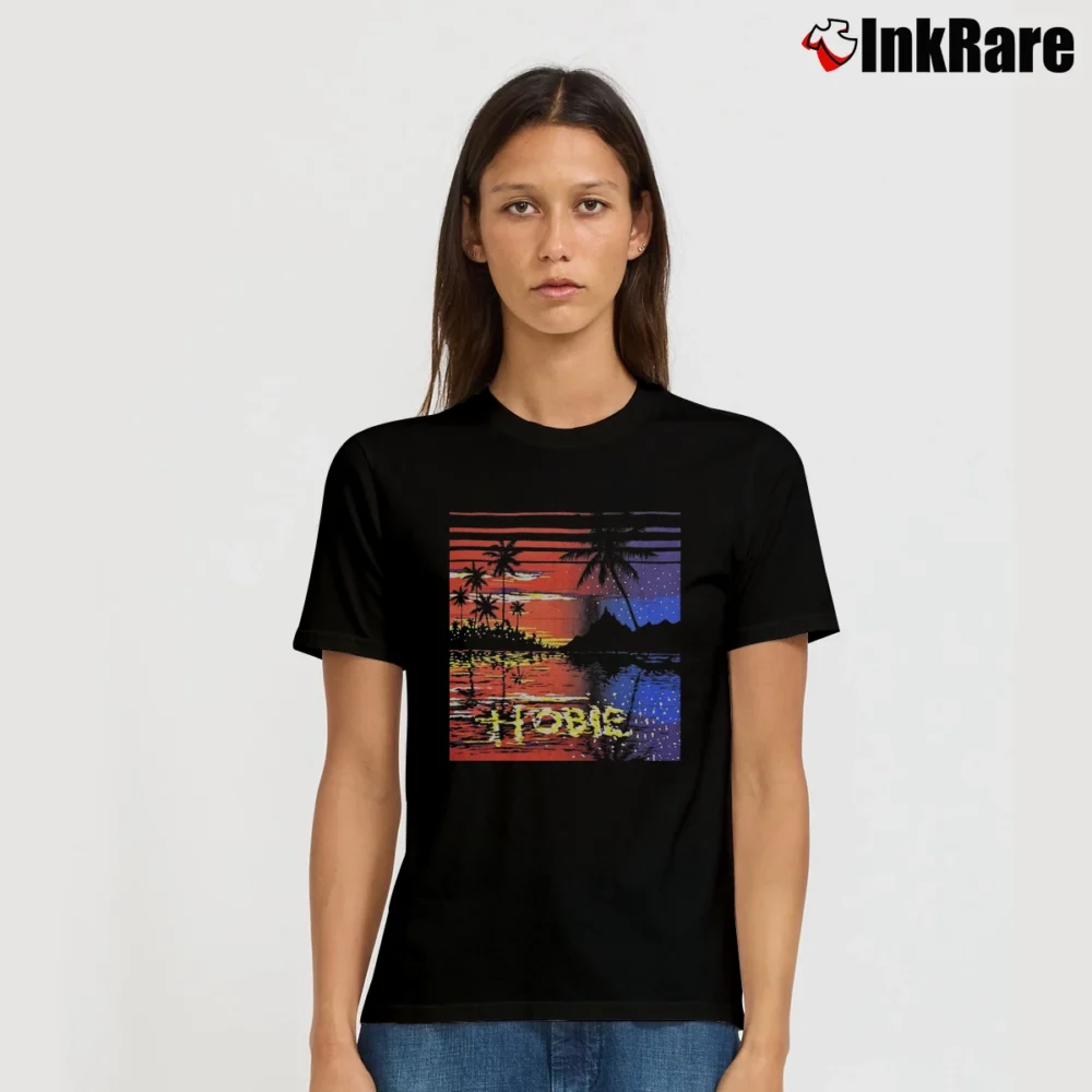 Women’s Vintage 80s Hobie Cat Catamaran Signature T-Shirt in black | Soft, Flattering Fit