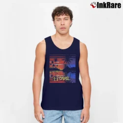 Men’s Vintage 80s Hobie Cat Catamaran Tank Top in navy | Breathable, Active-Friendly Design