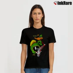 Women’s Vintage 90's Marvin the Martian Duck Dodgers Looney Tunes T-Shirt in black | Soft, Flattering Fit