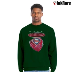 Men’s Vintage 90's Philadelphia Phillies MLB Baseball Crewneck Sweatshirt in forest green | Cozy Fabric, Clean Style