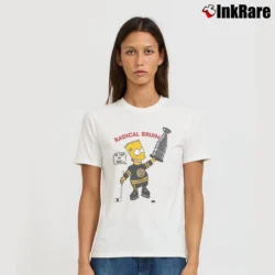 Women’s Vintage 90s Bart Simpson Radical Boston Bruins T-Shirt in white | Soft, Flattering Fit