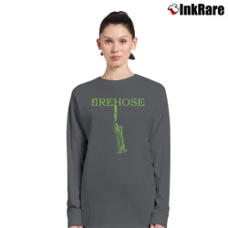 Women’s Vintage 90s Firehose Cat Rock Band Graphic Long-Sleeve Top in charcoal | Sleek, Versatile, All-Season