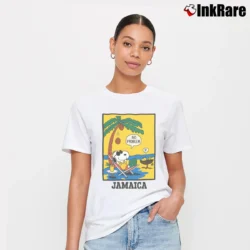 Women’s Vintage 90s Jamaica 'No Problem' Snoopy T-Shirt in white | Soft, Flattering Fit