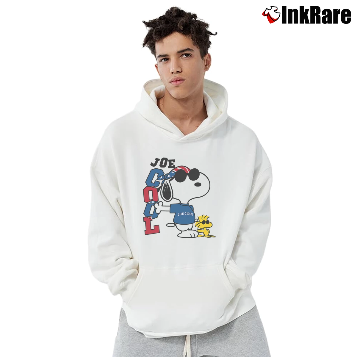Vintage 90s Joe Cool Snoopy Men’s Pullover Hoodie in white – Ultimate Warmth Men’s Vintage 90s Joe Cool Snoopy Pullover Hoodie in white | Cozy, Durable, Modern Fit