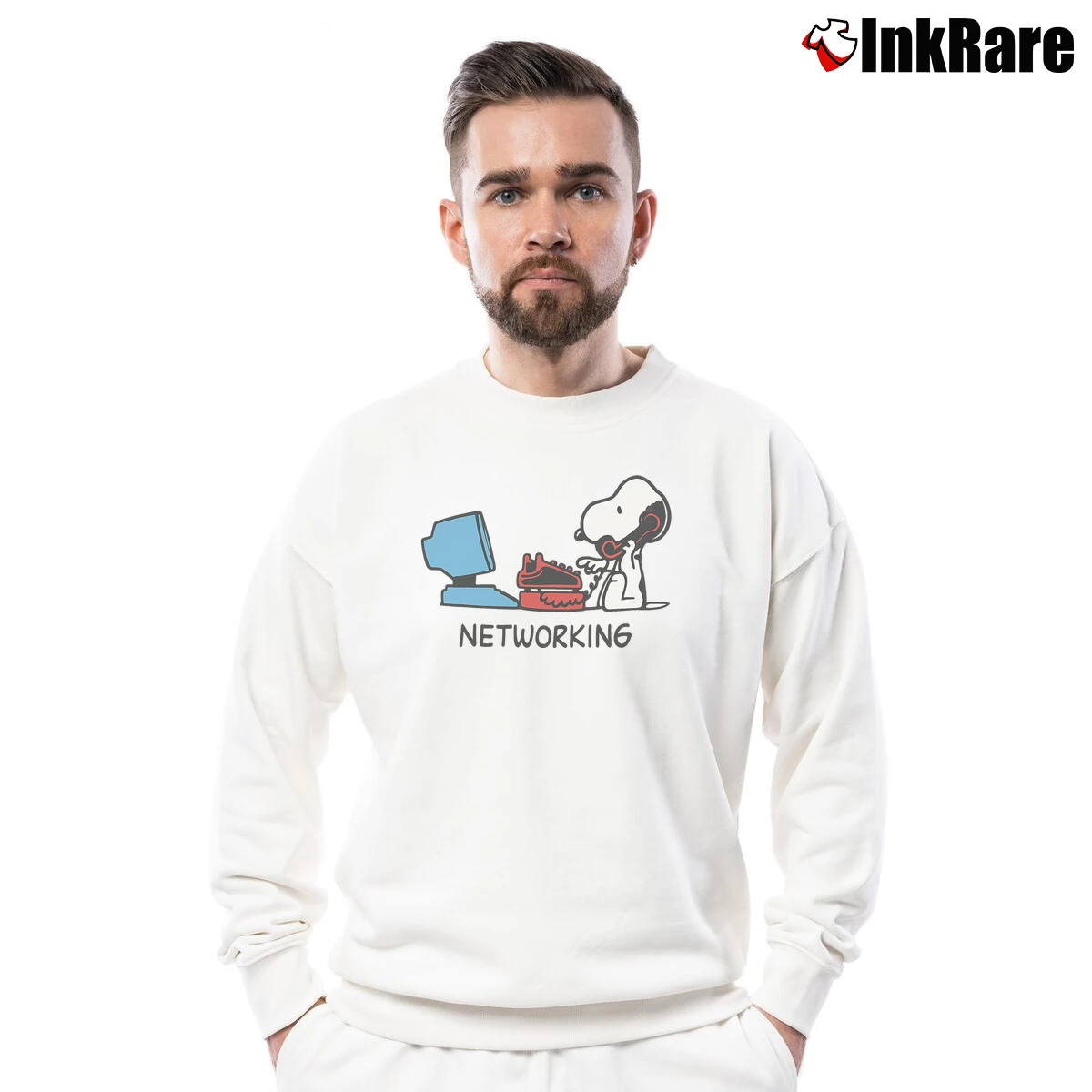 Vintage 90s Peanuts Snoopy Comic Men’s Crewneck Sweatshirt in white – Soft & Durable Men’s Vintage 90s Peanuts Snoopy Comic Crewneck Sweatshirt in white | Cozy Fabric, Clean Style