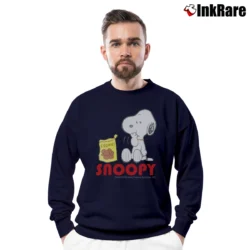 Men’s Vintage 90s Peanuts Snoopy Cookies Crewneck Sweatshirt in navy | Cozy Fabric, Clean Style