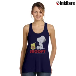 Women’s Vintage 90s Peanuts Snoopy Cookies Tank Top in navy | Lightweight, Movement-Friendly