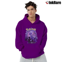 Men’s Vintage 90s Pokemon Movie Promo Mewtwo Training Is Over Pullover Hoodie in purple | Cozy, Durable, Modern Fit