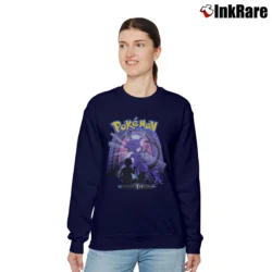 Women’s Vintage 90s Pokemon Movie Promo Mewtwo Training Is Over Relaxed Sweatshirt in navy | Soft, Laid-Back Vibe