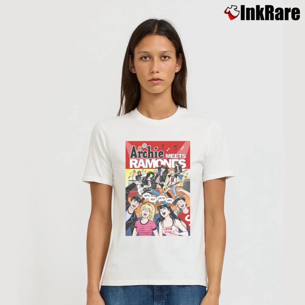Women’s Vintage Archie Meets Ramones T-Shirt in white | Soft, Flattering Fit