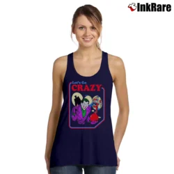 Women’s Vintage Batman Joker Harley Quinn Let's Go Crazy Tank Top in navy | Lightweight, Movement-Friendly