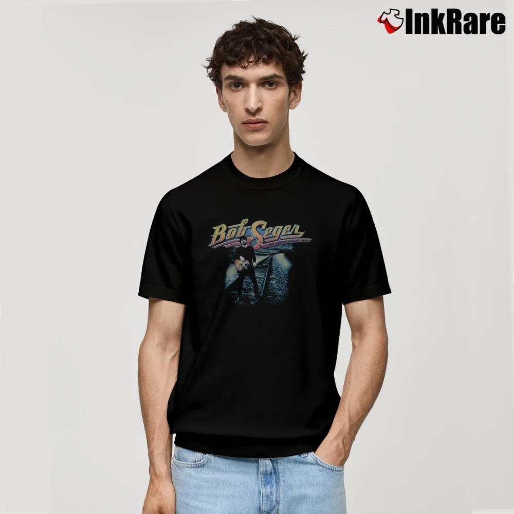 Men’s Vintage Bob Seger & The Silver Bullet Band 1996 Tour Distressed Classic T-Shirt in black | Soft, Breathable Everyday Wear