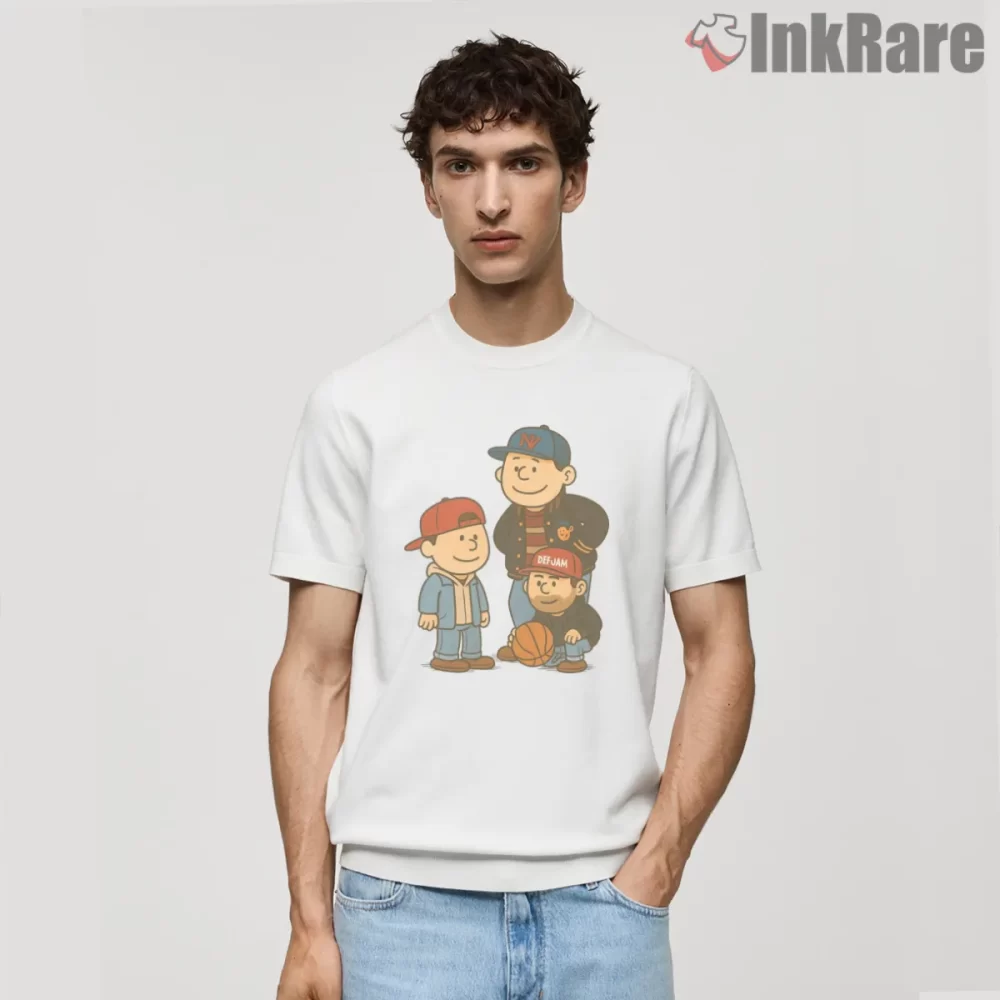 Vintage Cartoon Beastie Boys Street Rap Shirt on white short sleeve shirt for men graphic tee